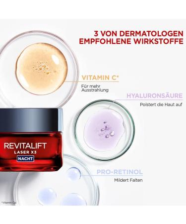 L'Or al Paris Revitalift Laser X3 Facial Care Set - Anti-Aging Day & Night Cream with Pro-Retinol Hyaluron & Vitamin C | 100ml - Buy Online on GoSupps.com