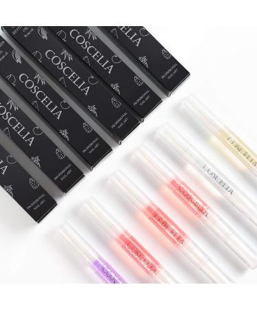 Coscelia Cuticle Care Oil Set - 6x Mix Flavor Nail Oil Brush Pens for Healthy Nails | International Shipping Available - Buy Online on GoSupps.com