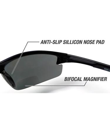 RENEGADE Bifocal Polarized Men's Fishing Sunglasses +2.00 - Black/Grey - Buy Online on GoSupps.com