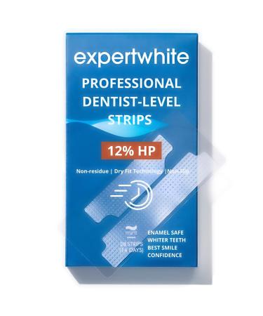 Expertwhite Max+ Teeth Whitening Strips 28 Strips (14 Treatments) 12% Hydrogen Peroxide Enamel Safe Sensitive-Teeth Formula Mint Flavor