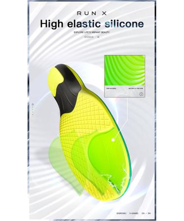 Buy Orthopedic Insoles for Men & Women - Arch Support Shock Absorption Comfort (Yellow Sizes 11.5-12.5 Men / 12.5-13.5 Women) - Ideal for Sports & Arch Pain Relief - Buy Online on GoSupps.com