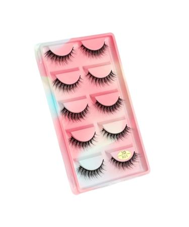 UAMOU Mink Eyelashes 10/50/100 Boxes Fluffy 3D Mink Lashes Makeup Natural Long Volume False Eyelashes Bulk Faux Cils Custom Cheerfully (Color : 5 Pairs X01CS Size : 10 Boxes)