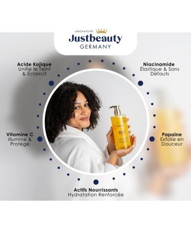 Vita C Shine Whitening shower gel 620 ml extra strong with vitamin C niacinamide kojic acid and hyaluronic acid moisturizing and complexion compensating - Buy Online on GoSupps.com