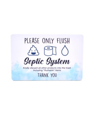 Septic Tank Sign for Toilet Septic System Signs for Bathroom | A Fun Novelty Adhesive Septic Sign for Bathroom | Septic Tank Bathroom Sign Sticky Bathroom Septic Sign Novelty WC Septic Sign