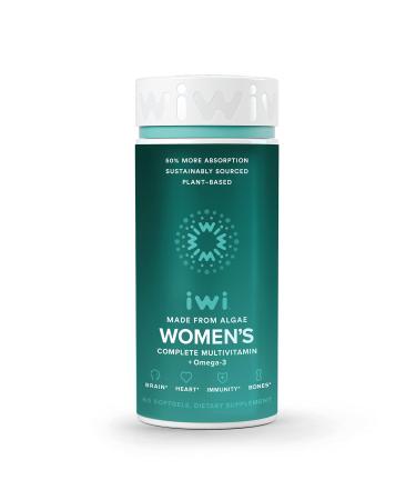 Iwi Women's Multivitamin with Vitamin A B1 B2 C D3 E Biotin Calcium Cranberry Extract DHA EPA Niacin Selenium Omega Fatty Acids Zinc - Vegan - 60 Gluten-Free Softgels (30 Day Supply) 30.0 Servings (Pack of 1)