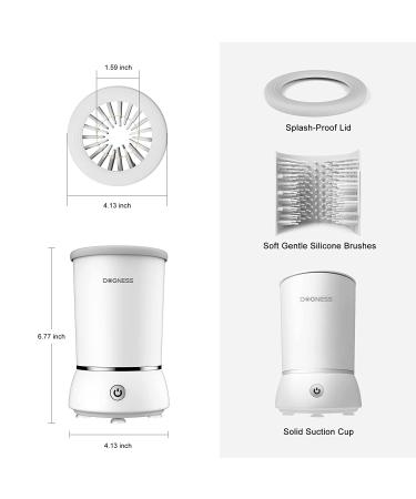 Portable Automatic Dog Paw Cleaner with Soft Silicone Bristles - Ideal for Small & Medium Sized Dogs - White - Buy Online on GoSupps.com