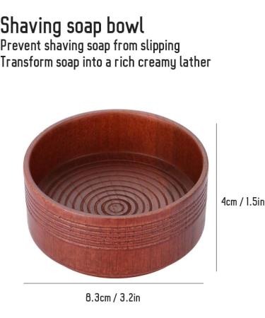 Angrek Wood Shaving Soap Bowl Cup - Round Shaving Shell for Men | 8.3x4cm | Ideal for Foam & Cream Soap - Buy Online on GoSupps.com