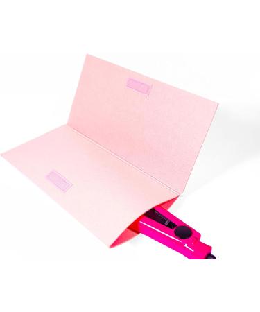 Glamza Hair Straightener Mat & Pouch - Made from Heat Resistant Safety Felt - Ideal for Home & Travel (Pink) - Buy Online on GoSupps.com
