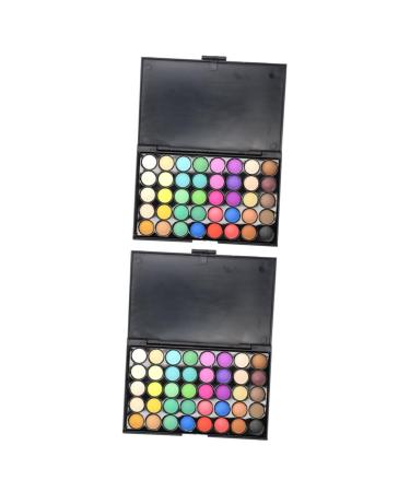 DOITOOL 2pcs 40 Combination Cosmetic Eye Colors Shadow Makeup Pallet 1 count (Pack of 1) As Shownx2pcs