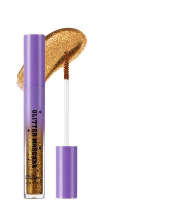 Shimmering Mascara Waterproof Mascara | Waterproof Lengthening Curling Smudge-Proof Long-Lasting Eyelash Makeup for Women for Weddings Parties Stage Proms