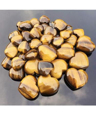 Tiger Eye Quartz Hand Carved Heart Shaped Natural and MineralsHome Decoration 2pcs Can be Used for Full of Texture - Buy Online on GoSupps.com