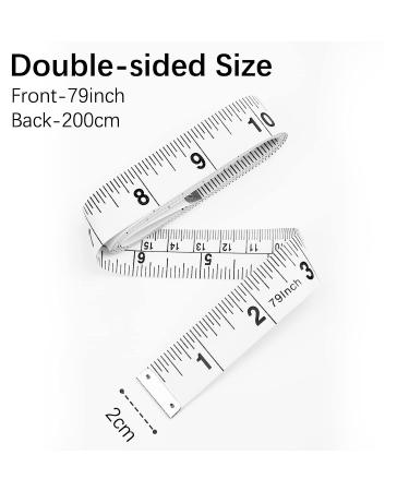 REIDEA Dual Sided Soft Fabric Tape Measure 79in/200cm for Body Measurement, Fitness, Weight Loss, Sewing - White - Buy Online on GoSupps.com