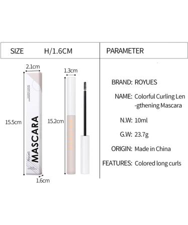 Ultra-fine Mascara Long Lasting/Waterproof/Non-Smudge/Natural Thick/Curling Fine Lengthening Eyelash Brush Mascara Eye Makeup Cosmetics Tool for Women 6 Colors - Buy Online on GoSupps.com