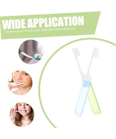 Buy Healeeved Portable Travel Toothbrush - Foldable & Collapsible Manual Toothbrush with Tongue Cleaner | 10-Pack Mini Soft Brush Accessories for International Shipping - Buy Online on GoSupps.com