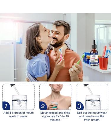 WAWJ Coconut Oil Mouthwash for Teeth with Tongue Scraper Teeth Total Care Mouthwash Natural Mouth Cleaning for Fresh Breath Healthy Teeth (120ml) - Buy Online on GoSupps.com