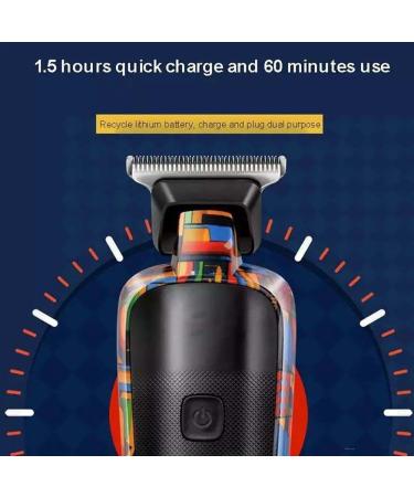 Pro Hair Clipper Multifunction Men's Professional Electric Actuator Printed Graffiti Shaving Face USB Charging Trimmer - Buy Online on GoSupps.com