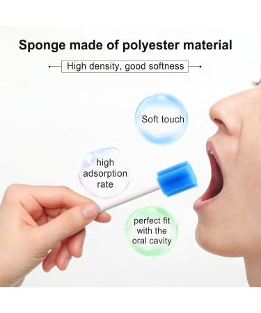 Oral Hygiene Sponges - Sterile Dental Swabs (50 Pcs) | Blue Mouth Care Foam & Cleaning Swabs - Buy Online on GoSupps.com