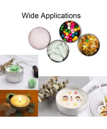 Buy 12-Pack Silver Aluminum Screw Cap Candle & Cosmetic Cans | 10ml Round Tin Boxes with Stickers - International Shipping - Buy Online on GoSupps.com