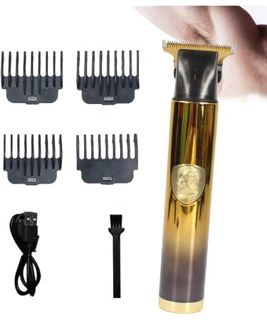Dous T9 Electric Hair - T-Electric Cordless Beard Trimmer Cordless T-Hair Trimmer for Mustaches Nose Hair Grooming with 4 Guide Comb Gold Black - Buy Online on GoSupps.com