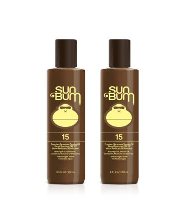 Sun Bum SPF 15 Browning Lotion | Vegan and Reef Friendly (Octinoxate & Oxybenzone Free) Broad Spectrum Moisturizing UVA/UVB Sunscreen Tanning Lotion with Vitamin E | 8.5 oz | 2 Pack