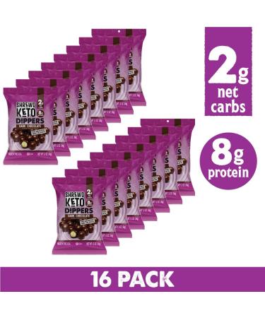 Shrewd Food Keto Chocolate Protein Dippers - 2g Net Carbs, 8g Protein, Low-Calorie Keto Snack (16 Pack) - Buy Online on GoSupps.com