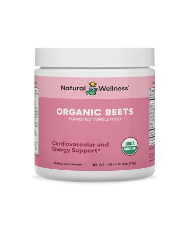Natural Wellness Fermented Organic Beets Powder Nitrate-Rich Superfood for Heart Health Energy Endurance & Circulation Vegan Gluten-Free Zero Sugar 4.5g Powder 30-Day Supply