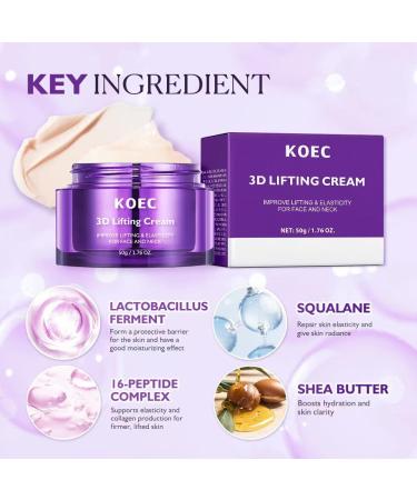 JX JIANGXIN 3D Lifting Cream containing 16-peptide complex for Reduce Wrinkles and Hydrating & Lifting&Firming Anti-Aging cream for Face Neck & Wrinkle Care 1.76 oz. - Buy Online on GoSupps.com