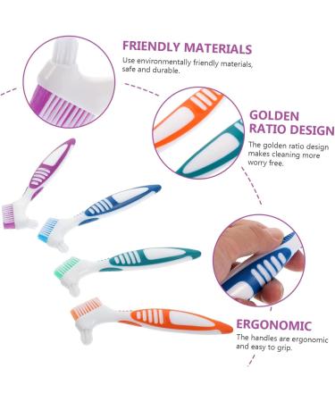Gleavi 16-Piece Denture Cleaning Brush Set | Prothesis Care Tools for Adults | Effective False Teeth Cleaning - Buy Online on GoSupps.com
