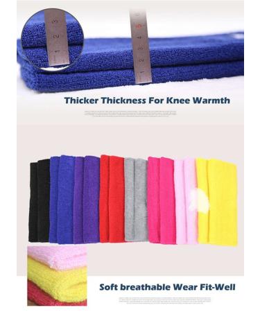 Buy Cotton Non-Slip Knee Pads | Soft Absorbent Support Brace for Men & Women | Perfect for Running Gym Yoga & Dance - 1 Pair (Blue - Buy Online on GoSupps.com