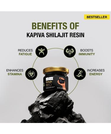 Kapiva 100% Authentic Himalayan Shilajit Resin (30gmx2), High Potency for Men & Women | 80+ Trace Minerals, Upto 70% Fulvic Acid | Authentic | Natural Energy & Immune Support 30 Gram (pack of 2) - Buy Online on GoSupps.com