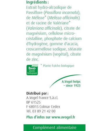 A.VOGEL - Stress control dietary supplement - Promotes healthy sleep and mental balance - Reduces anxiety - Enriched with magnesium and zinc - 100% organic passionflower extract - 30 tablets - Buy Online on GoSupps.com