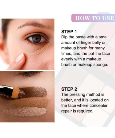 Horuili Concealer Palette 12 Colors Blush Palette Full Coverage Makeup Palette Waterproof Concealer Palette Long Lasting Blush Concealer Palette - Buy Online on GoSupps.com