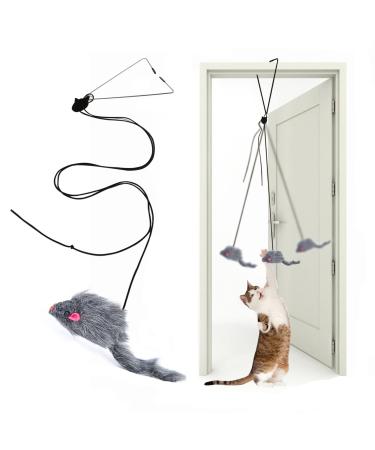 Kalimdor Interactive Cat Feather Toys,Retractable Cat Teaser Toy ,Hanging Interactive cat Toys for Indoor Cats Kitten Play Chase Exercise, Kitten Fun Mental Physical Exercise Puzzle Kitten Toys 1 pack