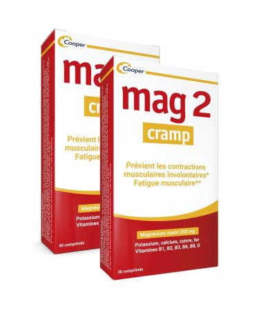 Mag 2 Cramp - Marine Magnesium Prevents Involuntary Muscle Contractions, Muscle Fatigue 1 Month Treatment, 30 Units (Pack of 2)