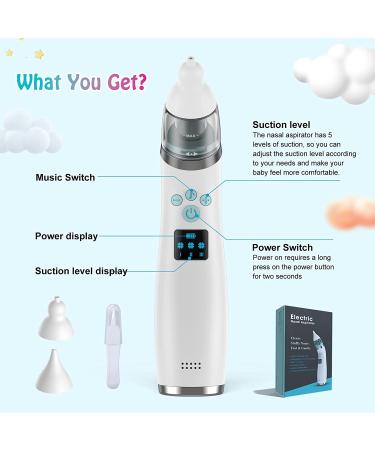 FEDOLOY Electric Baby Nasal Aspirator | Essential Baby Care Tool for Mothers - White - Buy Online on GoSupps.com