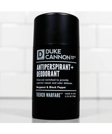 Duke Cannon Trench Warfare Antiperspirant + Deodorant for Men - Bergamot & Black Pepper 2.75 Oz - Buy Online on GoSupps.com