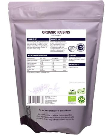 Indigo Herbs Organic Raisins 500g - Buy Online on GoSupps.com