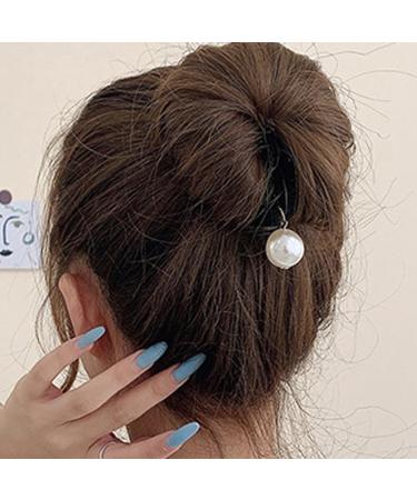 3pcs Pearl Hair Bun Maker for Women Lazy Hair Curler Bun Clips Flexible Foam Sponge Donut Maker for Making DIY Hair Styles Magic Hair Styling Tool Accessories(black) - Buy Online on GoSupps.com
