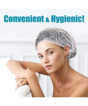 Myhomebody Extra Thick Disposable Shower Cap | Transparent Shower Caps for Women | 50 Pack - Ideal for Long Hair & Salon Use | Durable Shower Accessories - Buy Online on GoSupps.com