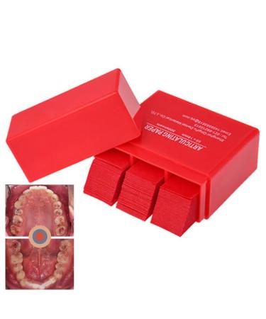 Humdcdy dental articulation paper 300 pieces/box articulation paper dental accessories bite articulation paper oral care dental accessories accessories red