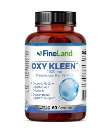 FineLand Oxy Kleen Magnesium Oxide 1 620mg per Serving Essential Mineral Supplement for Daily Wellness 60 Capsules