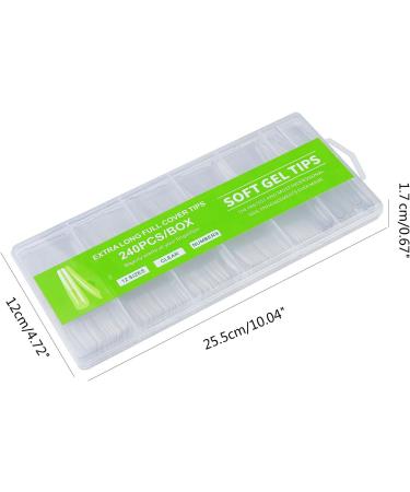 JSGHGDF 1 Box Full Cover Tips Clear Gel False s Press On s for Extension Manicure Salon trapeoidal nails - Buy Online on GoSupps.com