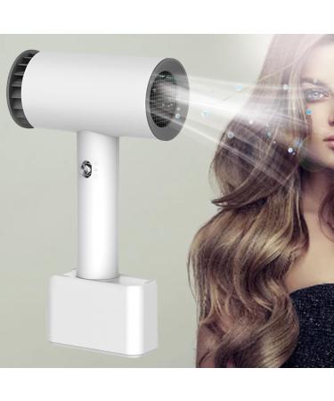 Cordless Hair Dryers Built-in Battery Rechargeable Hot/Cold Wind Hair Dryers Hair Care Dryer Small Blow Dryer for Baby Gifts for Women White