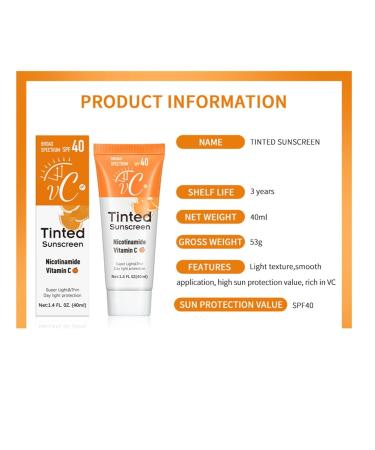 Buy Vitamin C Suncream SPF 40 - 2024 Summer UV Protection for All Skin Types - Unisex Facial Sunscreen (1.4 Fl Oz) - Perfect for Outdoor & Beach Activities - Buy Online on GoSupps.com