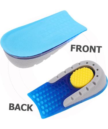 FRCOLOR Height Increasing Insoles for Men & Women - Damping Booster Pads Non-Slip Shoe Inserts for Comfortable Elevation - Elasticity Design Blue 12.7X6.3X3.5 - Buy Online on GoSupps.com