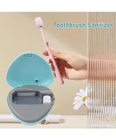 Sanitizer Toothbrush Case Rechargeable Portable Mini Travel Toothbrush Holder Toothbrush Cleaner Case for All Electric and Manual Toothbrushes Blue - Buy Online on GoSupps.com