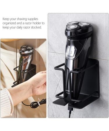 Angoily Wall-Mounted Razor Holder for Electric Shaving in Shower | Durable Steel Hook & Clothes Rack Connector - Buy Online on GoSupps.com