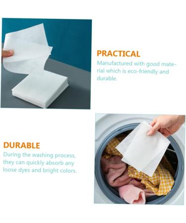 Gatuida 360 Pcs Anti-cross-dyeing Absorbing Film Washer Machine Cleaner Dye Paper Household Laundry Paper Useful Big Lots Color Absorbing Cloth White Anti-cross-staining 1 count (Pack of 1) Whitex5pcs - Buy Online on GoSupps.com