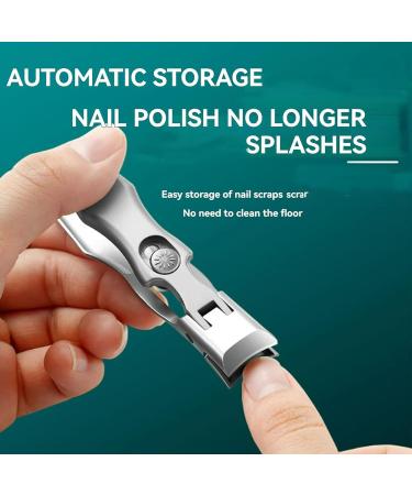 Nail Clippers Ultra Sharp Sturdy Fingernail and Toenail Clipper Automatic Nail Clippers for Men Nail Clippers for Thick Nails Easy to Use (Black) - Buy Online on GoSupps.com