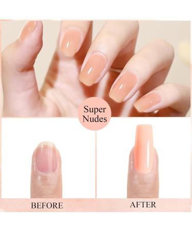 Saviland Builder Nail Gel Kit - Nude Nail Extension Gel for Repair & Strengthening - UV Hard Gel with Nail Brush & Manicure Tools - 100PCS Nail Forms - Nail Salon Supplies - Buy Online on GoSupps.com